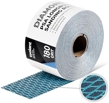toolant Diamond Shape 180 Grit Sandpaper Roll, 2-3/4" Wide 10Yard Longboard