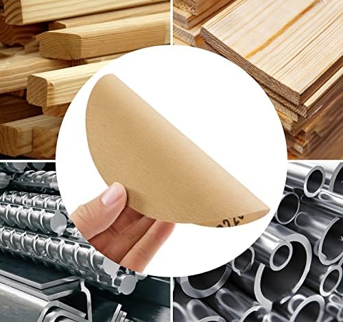 CowboyBOB 100 PCS 6 Inch Gold PSA Sanding Discs 600 Grit Self Adhesive Sticky-Back Sandpaper Roll for DA Sander Automotive Car Paint Woodworking Wood Metal Finishing