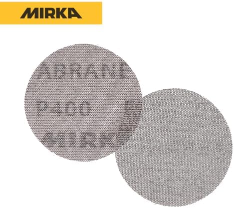 Mirka Abranet 3 Inch 400 Grit Mesh Sanding Discs, Hook and Loop, 50 Pack