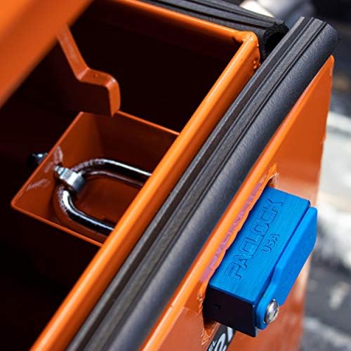 PACLOCK's 10-Series Universal Jobsite Box Lock, Standard Rekeyable (SR), Keyed Differently w/ 2 Keys, Blue
