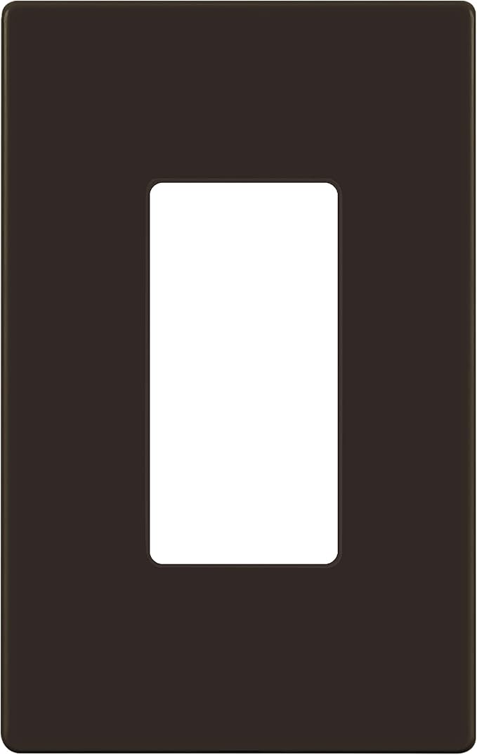 ENERLITES Screwless Decorator Wall Plate Child Safe Outlet Cover, Size 1-Gang 4.68" H x 2.93" L Switch cover, Unbreakable Polycarbonate Thermoplastic, SI8831-BR, Glossy, Brown