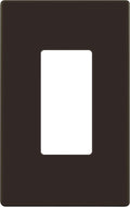 ENERLITES Screwless Decorator Wall Plate Child Safe Outlet Cover, Size 1-Gang 4.68" H x 2.93" L Switch cover, Unbreakable Polycarbonate Thermoplastic, SI8831-BR, Glossy, Brown