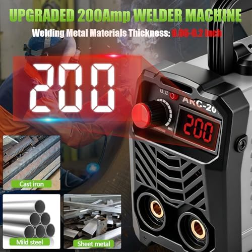 Hpoouo 200Amp 20PCS Rods Stick Welder, Super MINI Portable Welding Machine