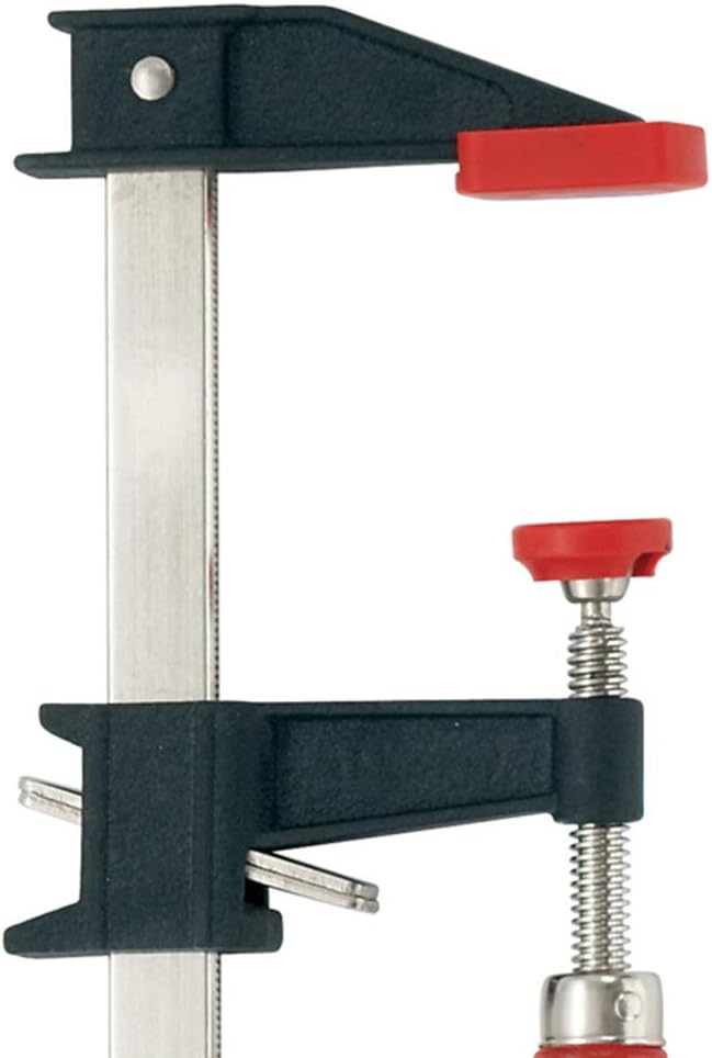Bessey Clutch Style Bar Clamps - 18 In 1200 lb - GSCC5.018- Woodworking Clamps with Ergonomic Handle, Non-Marring Pads, Durable Cast-Iron Jaws & Serrated Rail for Carpentry & Cabinetry