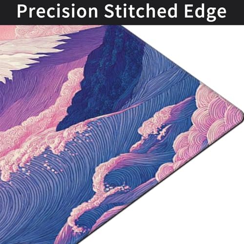XXXL Extended Desk Mat 48"x24", Japanese Wave Aesthetic Gaming Mouse Pad