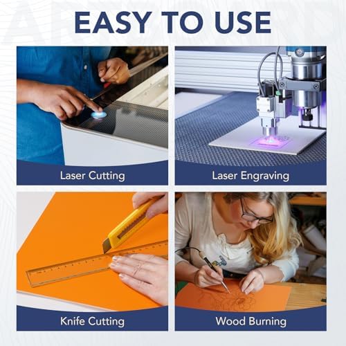 ROBOTIME 7-Pack Double-Sided Colored 1/8" Plywood Sheets - 12 x 12 x 1/8 Inch - Roller-Coated Solid Color 3mm Craft Wood Sheets for Laser Cutting - Assorted Colors - WB124