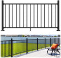 36in H x 6ft W Modular Aluminum Porch and Deck Railing Kit