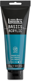 Liquitex BASICS Acrylic Paint, 250ml (8.5-oz) Tube, Turquoise Blue