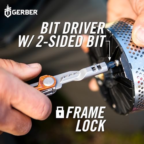 Gerber Armbar Slim Drive 4-in-1 EDC Multitool Pocket Knife, Burnt Orange