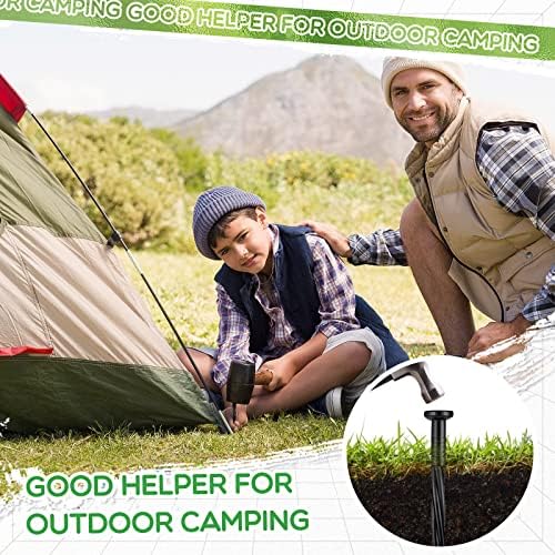 Handepo 400 Pcs Landscape Edging Nails Bulk 8 Inch Spiral Landscape Anchoring Spikes Plastic Edging Nails Yard Garden Anchoring Spikes for Weed Barrier Paver Edging Artificial Turf Stakes