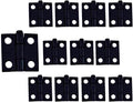 QCAA Narrow Butt Utility Hinge, Swaged, with Removable Loose Pin for Cabinet Door or Box Hinge, 1" x 15/16" x 1.2mm, Flat Black, 12 Pack, Made in Taiwan