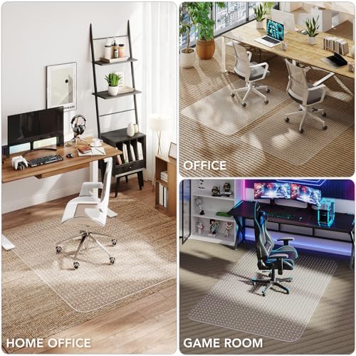 Office Chair Mat for Carpet, 45" x 53" Clear Desk Chair Mat