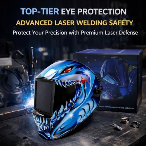 Laser Welding Helmet OD8+ – Large Viewing Area, Adjustable Fit, Infrared Protection Safety Mask for Laser Welding, Cutting, Cleaning & Marking