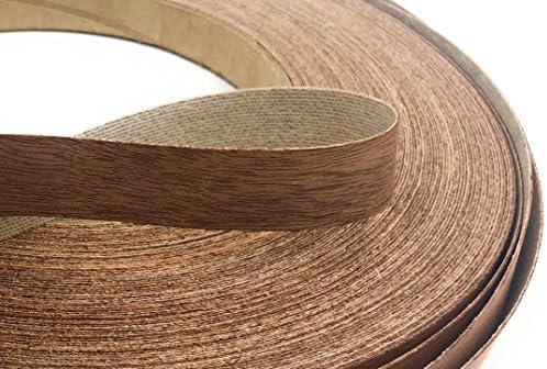 Edge Supply Mahogany 5/8 in x 250 ft Roll – Pre-Glued Iron On Wood Veneer Tape – Wood Veneer Edge Banding Tape with Hot Melt Adhesive, Smooth Sanded Finish Ideal for Furniture & DIY, Made in USA