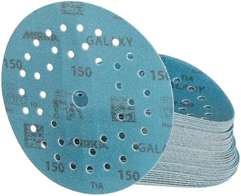 Mirka Galaxy Multifit 5 Inch Ceramic Sandpaper 150 Grit Hook & Loop 50 Pack
