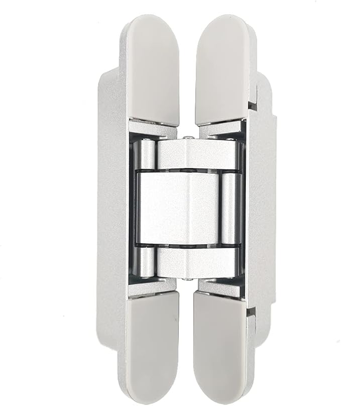 Invisible Hinge Concealed Door Hinges Heavy Duty Hidden Hinge up to 176 Pound Doors 3-D Adjustable 7 inch Silver - 1 Pair