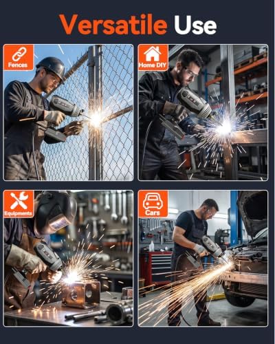20-120A Welder, ±1A Precision Portable Welding Machine, 110V Portable Welder Handheld, IGBT Inverter Portable Welder, Stick Welder, 30pcs Rods & Carrying Case, Mechanic Gift for Men, Grey