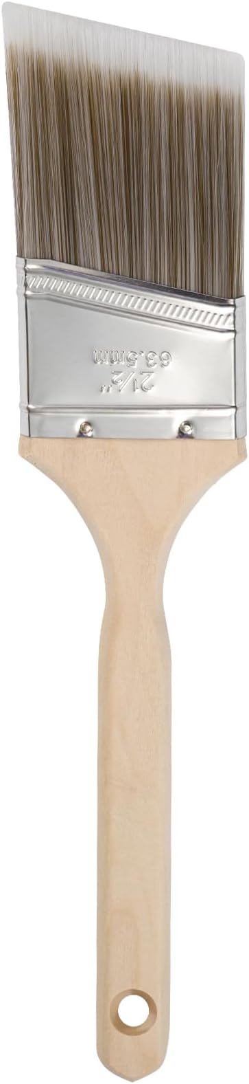Mister Rui Paint Brush, 2.5 Inch Angled Paint Brush Professional Sash Brush for Trim, Cabinets, Door, Ergonomic Long Handle, Smooth Finish for Oil & Latex Paint