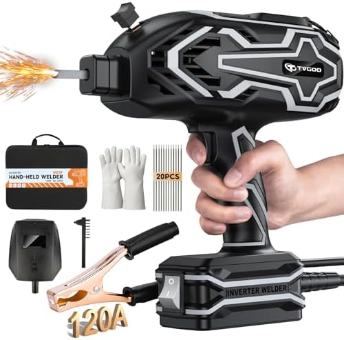 Portable Welding Machine 110V Handheld Arc Welder for 3/32"-1/8" Rods,Black