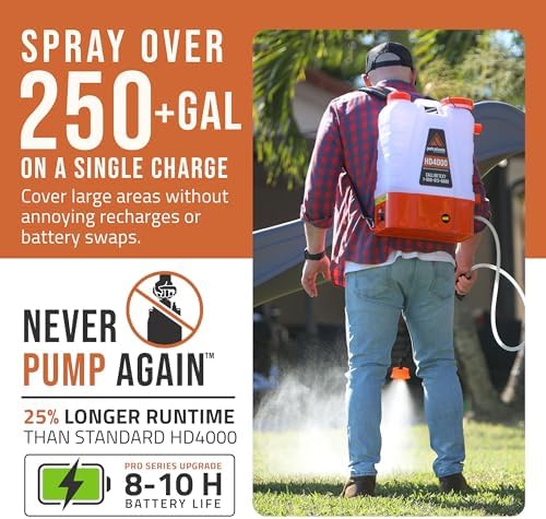 PetraTools HD4000 Battery Powered Backpack Sprayer w/Cart, 8 Hr Runtime