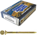 Jake Sales #8 x 2-1/2" Gold Star Wood Screw, T-20 Torx Drive, Flat Head - (5 Pound Box) ~600 Screw Count