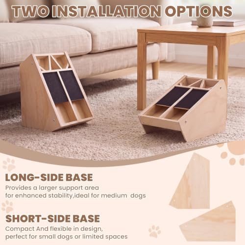 Yookeer Dog Nail Scratch Board with 2 Treat Box for Small Medium Dogs