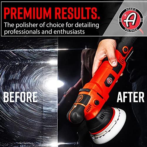Adam's Polishes SK Pro 15mm Car Polisher Kit 7 Item- Professional Buffer Polisher for Car Detailing | Use W/Car Polish, Polishing Compound, or Car Scratch Remover | Car Wash Clay Bar Ceramic Coating
