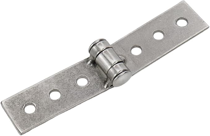 4Pcs 3 inch Silver Folding Butt Hinge Stainless Steel Furniture Door Window Hinges, 6 Hole Small Hinges for Crafts, Frameless Glass Window Hinge