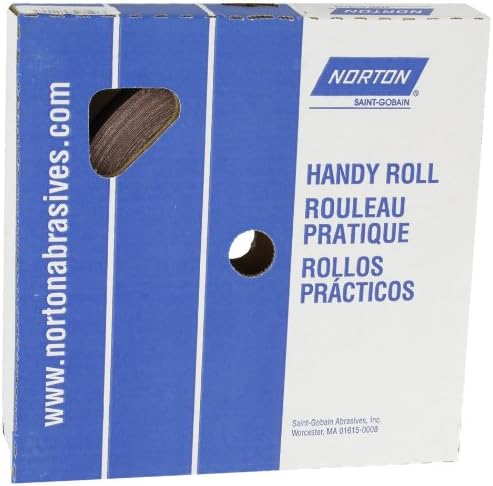 Norton Metalite Cloth Backed Sandpaper Roll, 120 Grit Sandpaper, Woodworking and Automotive Sandpaper, 1-1/2 Inches Wide, Continuous Roll of 50 Yards