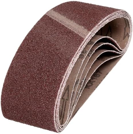 HARFINGTON 4 x 24 Inch Sanding Belts, 6 Pcs 36 Grits Aluminum Oxide