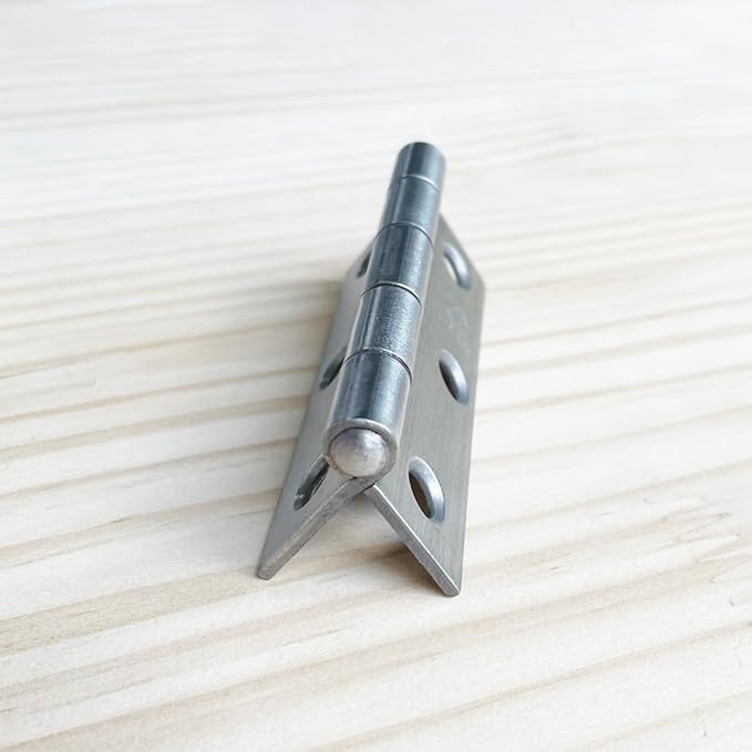 2pcs 304 Stainless Steel Thickened 3-inch Folding Butt Hinges Home Furniture Hardware Door Hinges for Door Case Lid Wooden Box Chest (76mm x 50mm x 2mm)