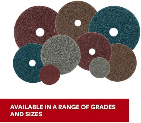 Cubitron Surface Conditioning Disc for Sanding – Metal Surface Prep – Hook and Loop – Aluminum Oxide – Medium Grit – 5” diam. – Pack of 10