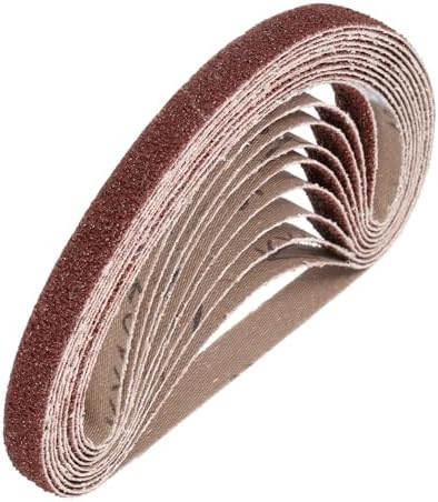 HARFINGTON 3/4 x 18 Inch Sanding Belts, 10 Pcs 36 Grit Aluminum Oxide