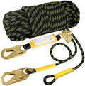 TRSMIMA Rope Harness Safety Lanyard：50ft Roofing Rope Fall Protection