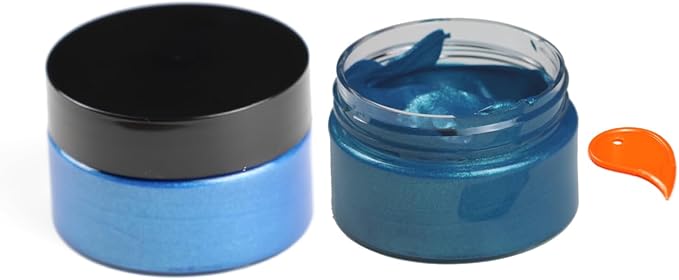 DGAGA Metallic Acrylic Paint - Blue, 1.69 OZ/Jar, Chalk Paste Paint, Blendable, For Crafts, Color-shifting, Glass, Rocks, Wood, Canvas, Fabric, Ceramic