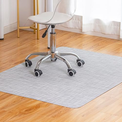 Baroyal Office Chair Mat for Hardwood Floor Under Desk Computer Rolling Chair Mat for Wood/Tile Floor Non-Slip Heavy Duty Desk Rug PVC Plastic Hard Floor Protector 45"x 53" (Mist)