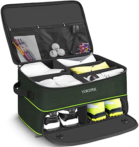 YOREPEK Golf Gifts for Men, 2 Layer Golf Trunk Organizer for 2 Pair Shoes