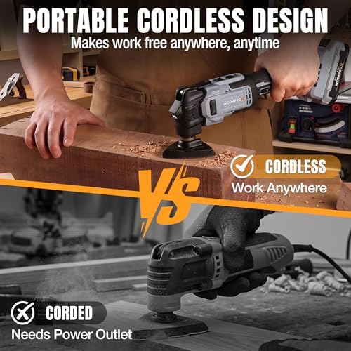 WORKPROX 20V Brushless Cordless Oscillating Multi-Tool Kit