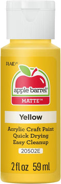 Apple Barrel Acrylic Paint in Assorted Colors (2 fl Oz), K20502 Yellow