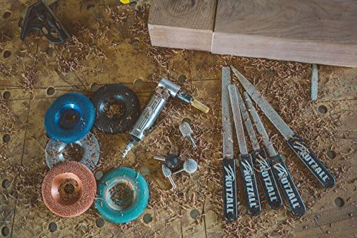 Kutzall Original Sphere Rotary Burr, 1⁄4" Shaft, Fine - Wood Carving Bit for Bosch, DeWalt, Milwaukee Tools. Abrasive Tungsten Carbide Coating, 1" (25.4mm) Head Diameter, S-1G