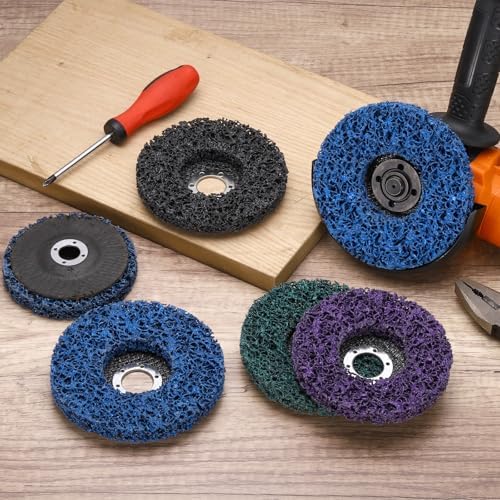 6Pcs 4" x5/8"(Arbor) Paint Stripper Discs for Angle Grinder Purple
