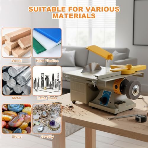 ele ELEOPTION Bench Buffer Polisher,0-10000 RPM Adjustable Benchtop Grinder