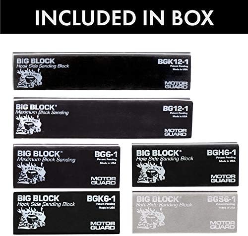 Motor Guard AP-4 Big-Block Sanding Block Assortment of 6 Blocks