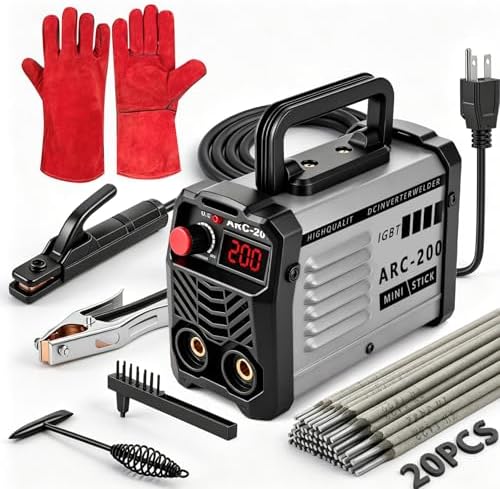Hpoouo 200Amp 20PCS Rods Stick Welder, Super MINI Portable Welding Machine