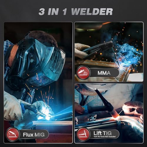 ARCCAPTAIN 130A Flux Core Welder MIG Welder 110V Gasless MIG Stick Lift TIG