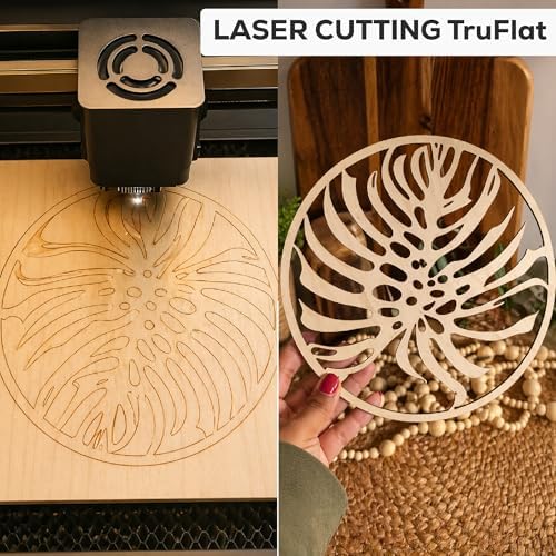 TruFlat Plywood Laser Wood 24 Sheets, 12 x 19 x 1/8 in, Essential Pack