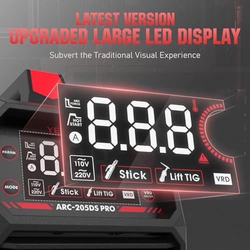 YESWELDER 205Amp Stick Welder Digital Inverter IGBT ARC Welding Machine