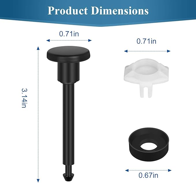 2 Set Tub Spout Diverter Repair Kit, Bathroom Shower Bathtub Leaky Faucet Repair Replacement Parts, Includes 2 Diverter Valve Stems, 2 Gates Seals and 2 Cup (Matte Black)