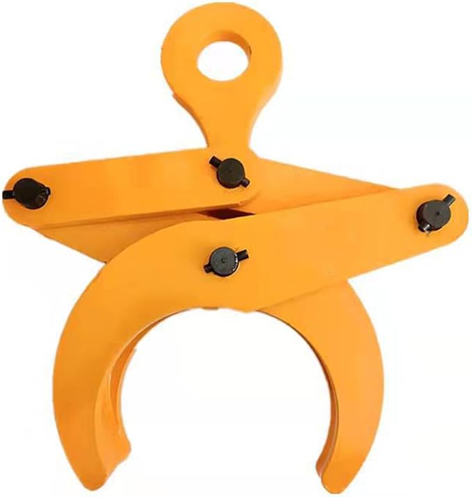 Round Steel Pipe Lifting Clamp 1T, Lifting Clamps Tools Steel Plate Lifting Tongs, Heavy Duty Steel Easy Move Effective Industrial, Tongs Spreader (1T)