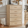 RWYHG Dresser for Bedroom 5 Drawer 45" Tall with Gold Handle Closet Storage